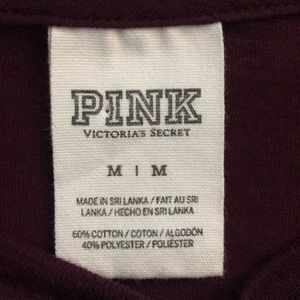 PINK Victoria's Secret Tops - Maroon VS PINK Long Sleeve Shirt PINK Victoria's Secret Tops - Maroon VS PINK Long Sleeve Shirt